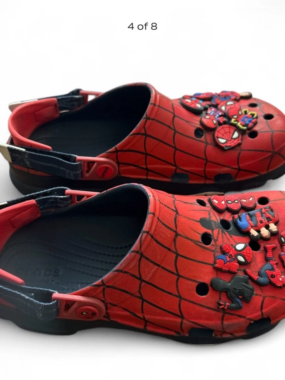 CROCS Men’s spider-man slip on sandals w/straps. Sz US 9 Men’s US 11 Women’s